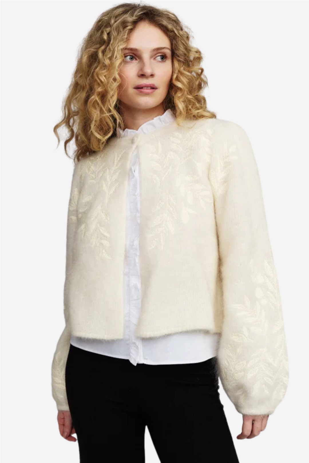 Amie Chunky Cardigan Bright White
