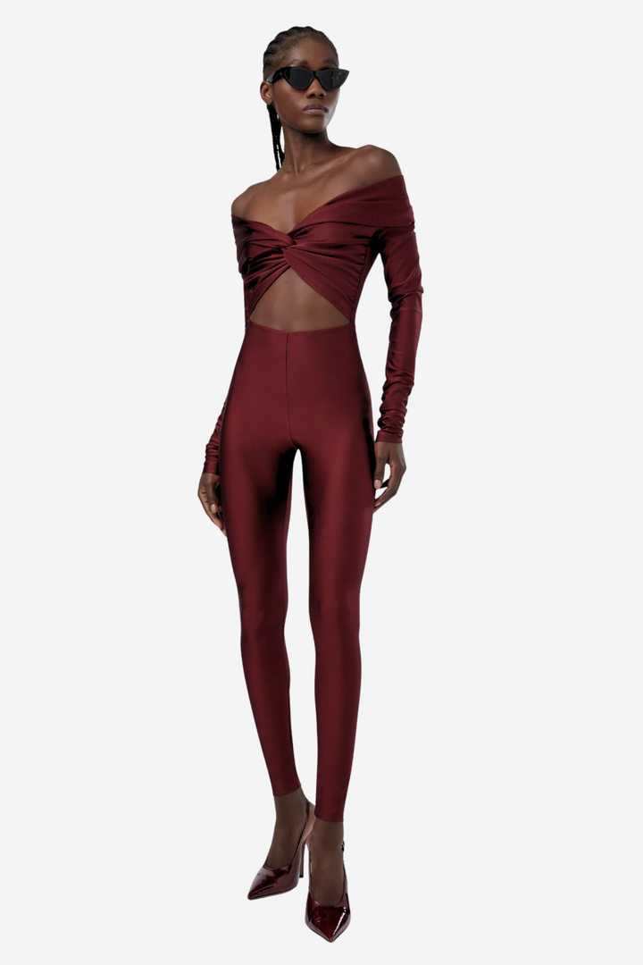 Kendall Off Shoulder Jumpsuit Rhubarbaro