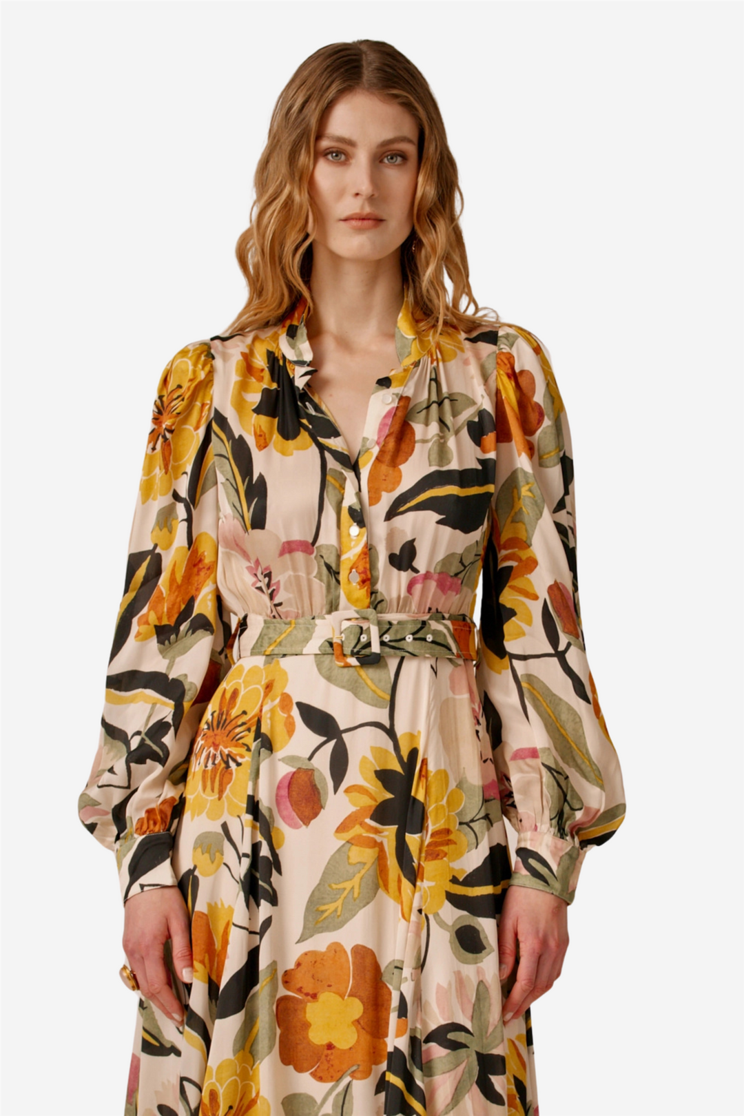 Organza Maxi Dress Spring Bloom