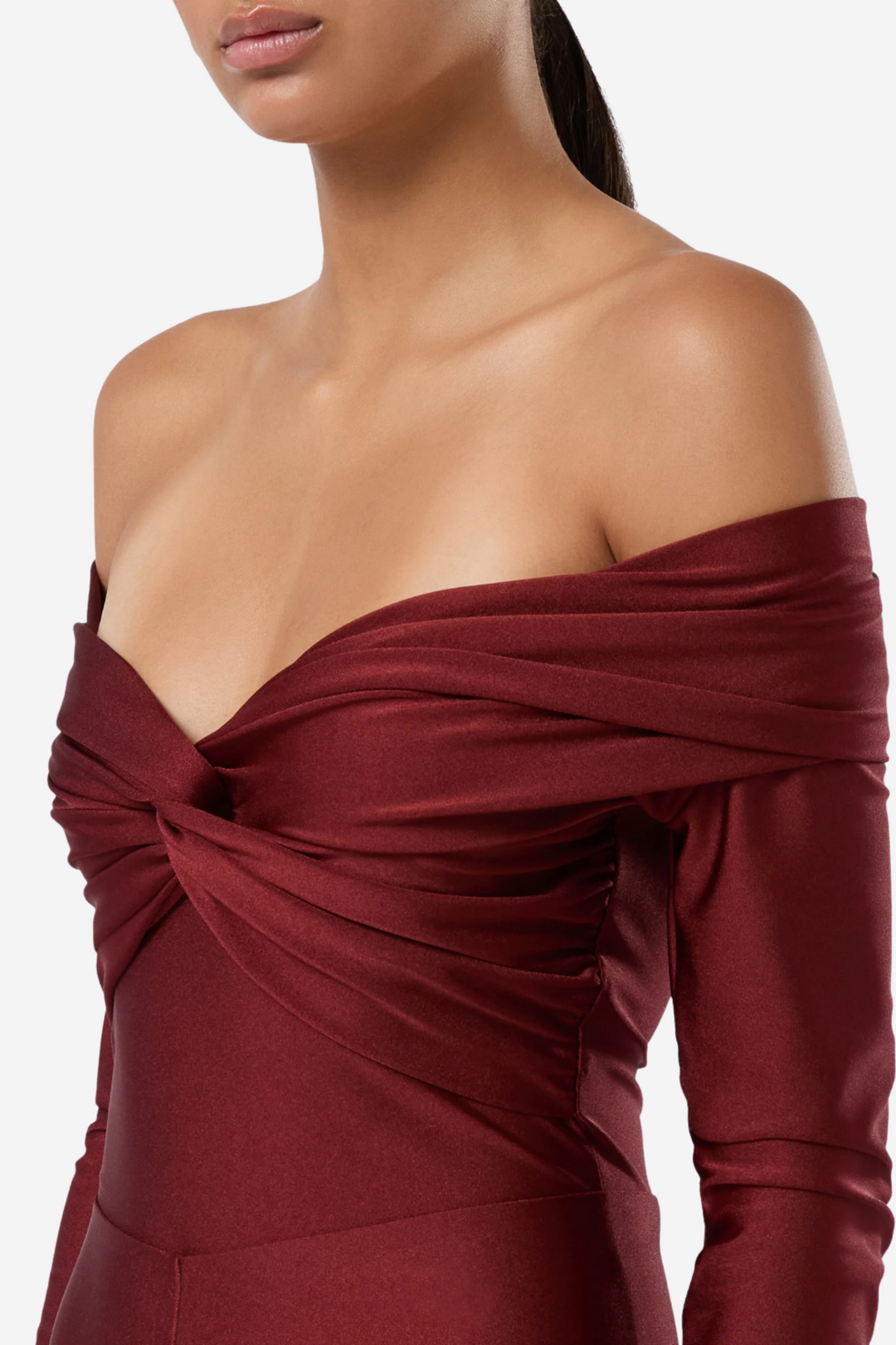 Kendall Bodysuit Off-Shoulder Burgundy