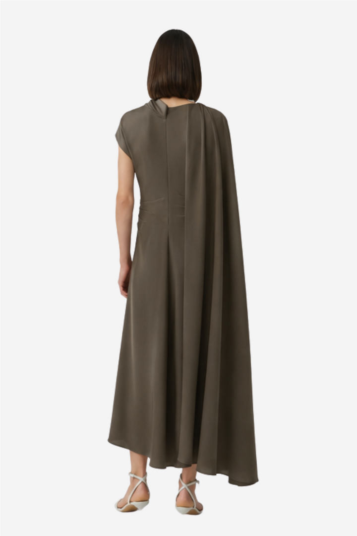 Jacka Cape Midi Dress Sea Turtle