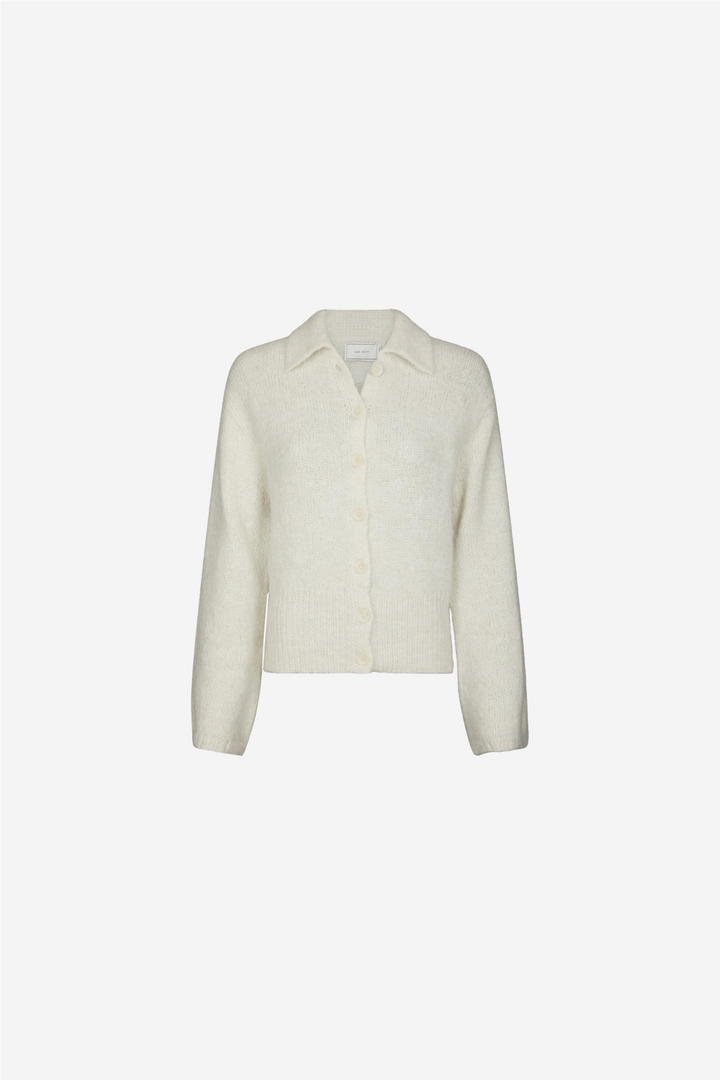 Ramera Fluffy Knit Cardigan Off White