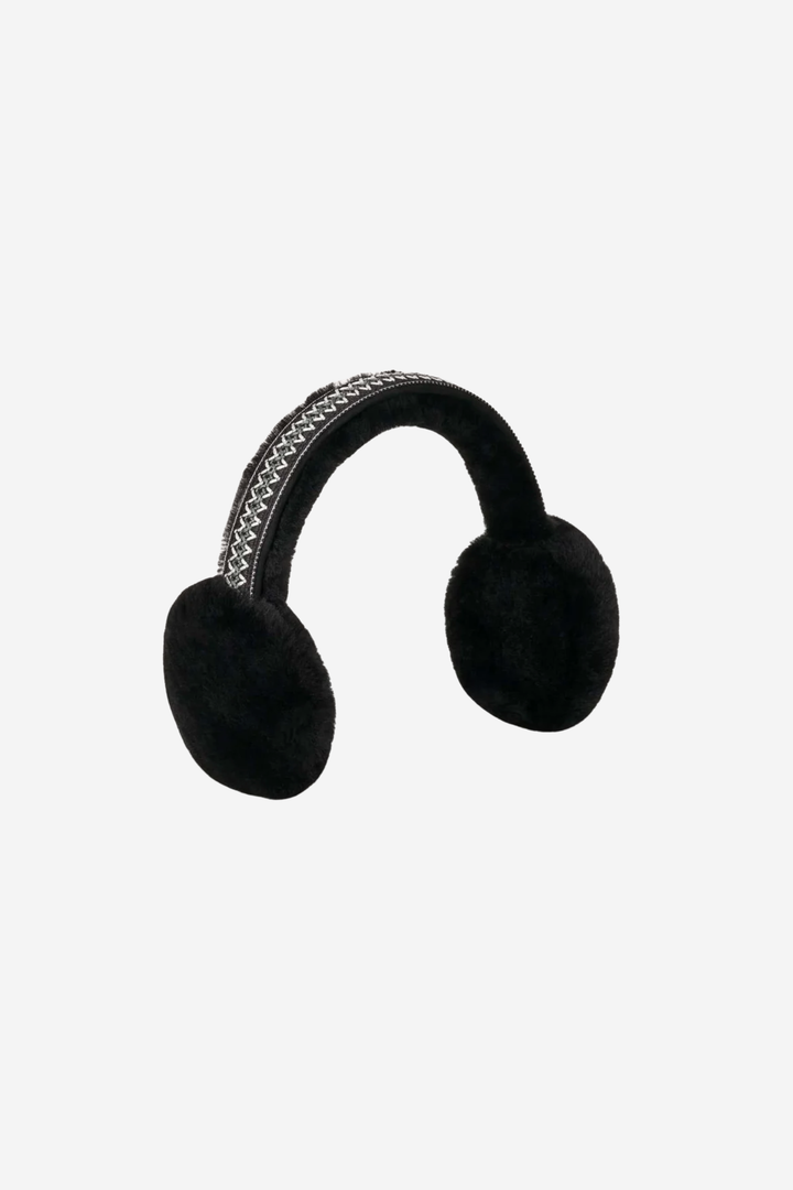 W Sheepskin Earmuff Tasman Black