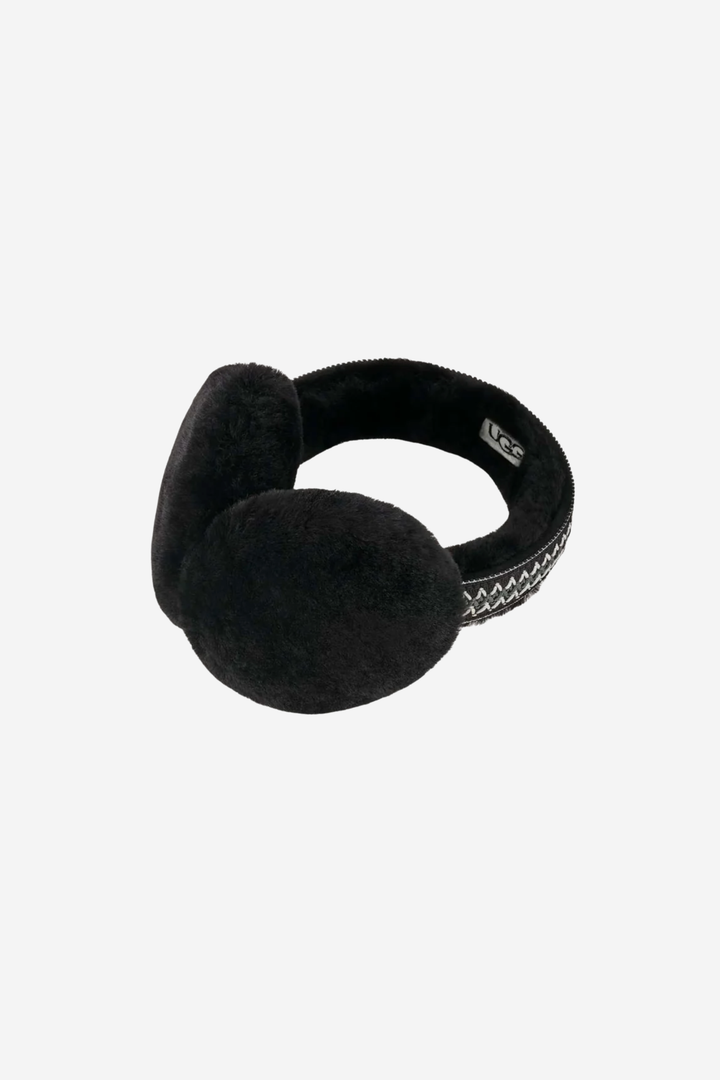 W Sheepskin Earmuff Tasman Black