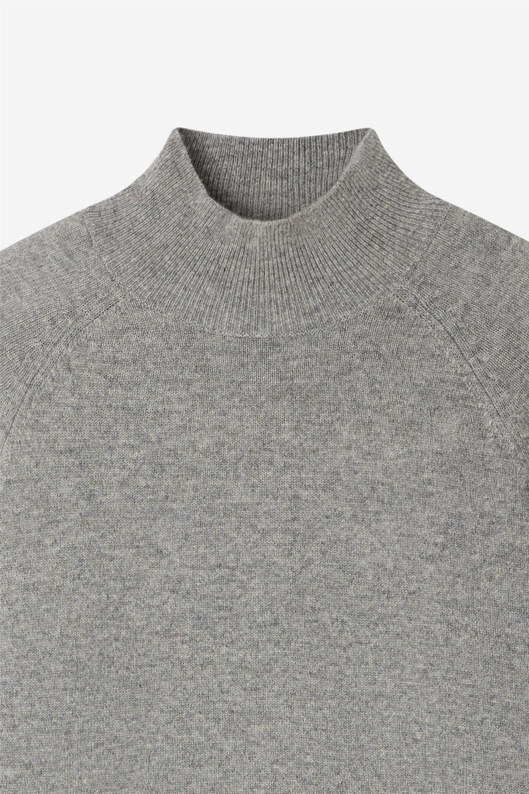 Mock Neck Sweater Multicolored Hearts Dark Heather Gray