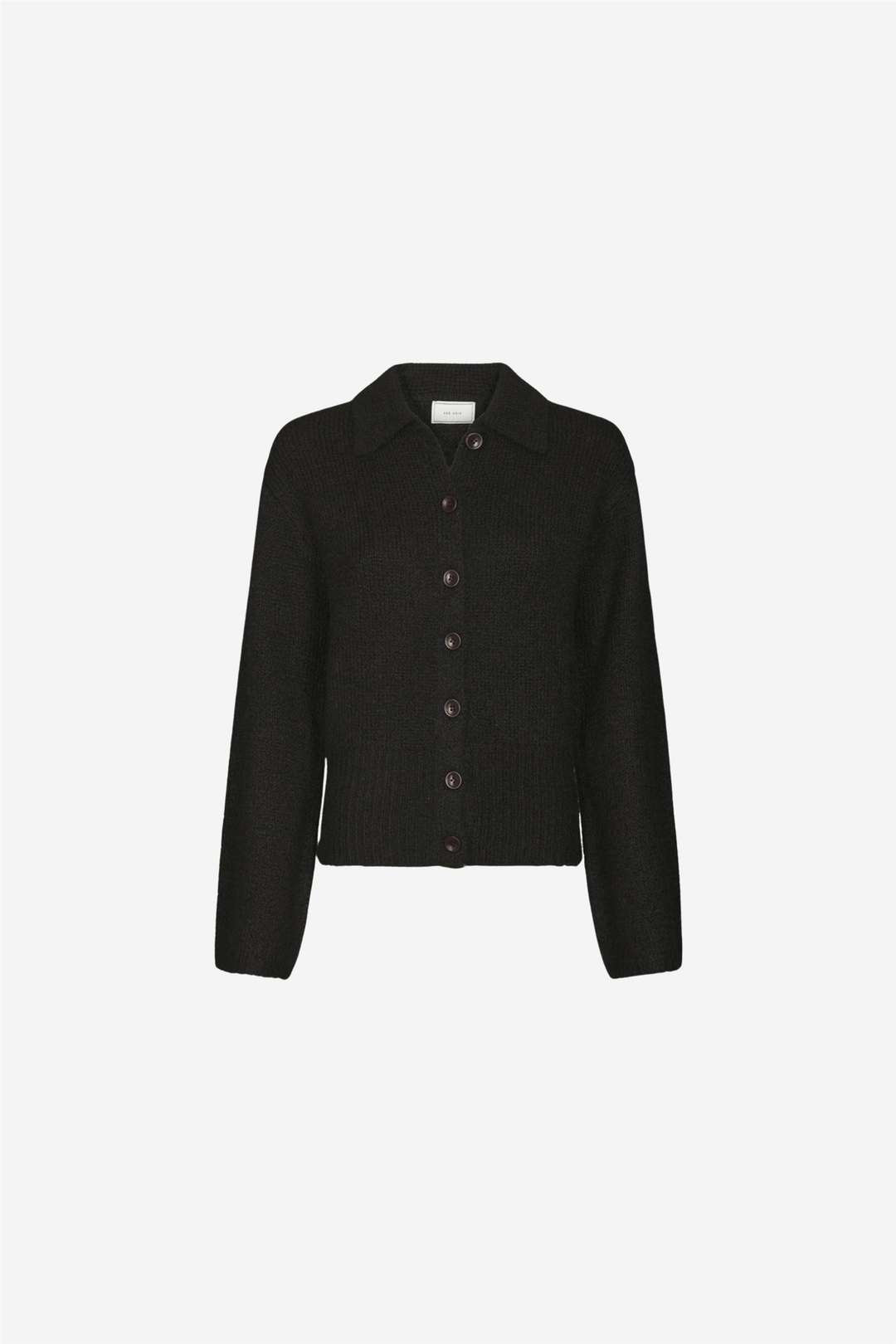 Ramera Fluffy Knit Cardigan Dark Brown