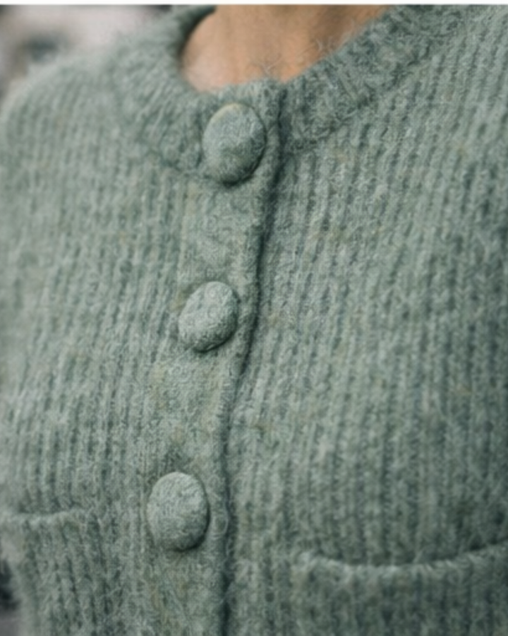 Maria Chunky Cardigan Sage Green
