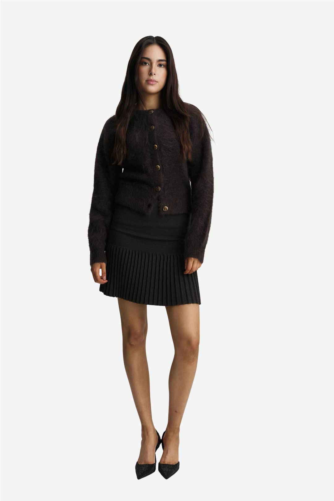 Luna Chunky Cardigan Black