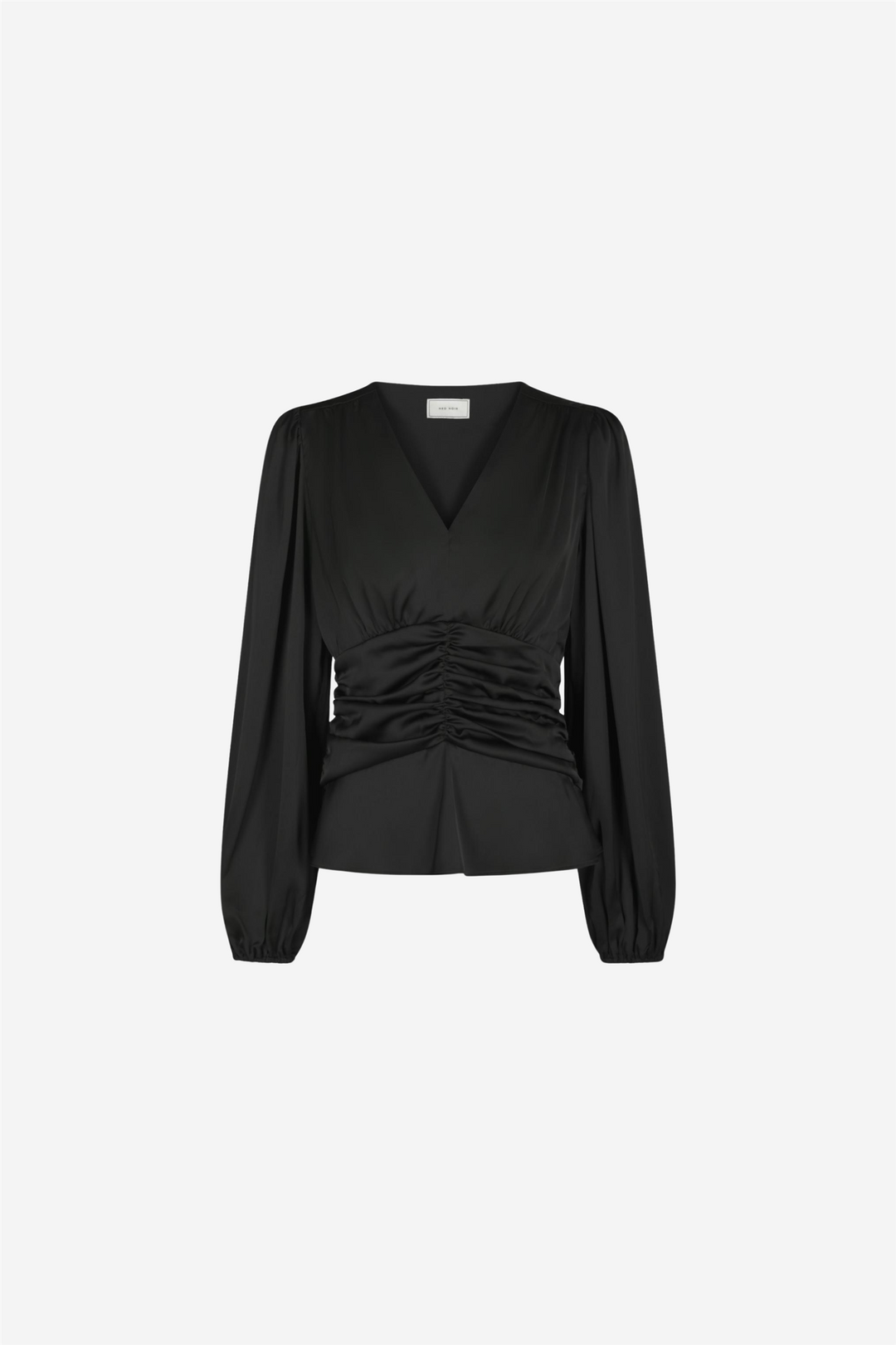 Pascal Drapy Satin Blouse Black