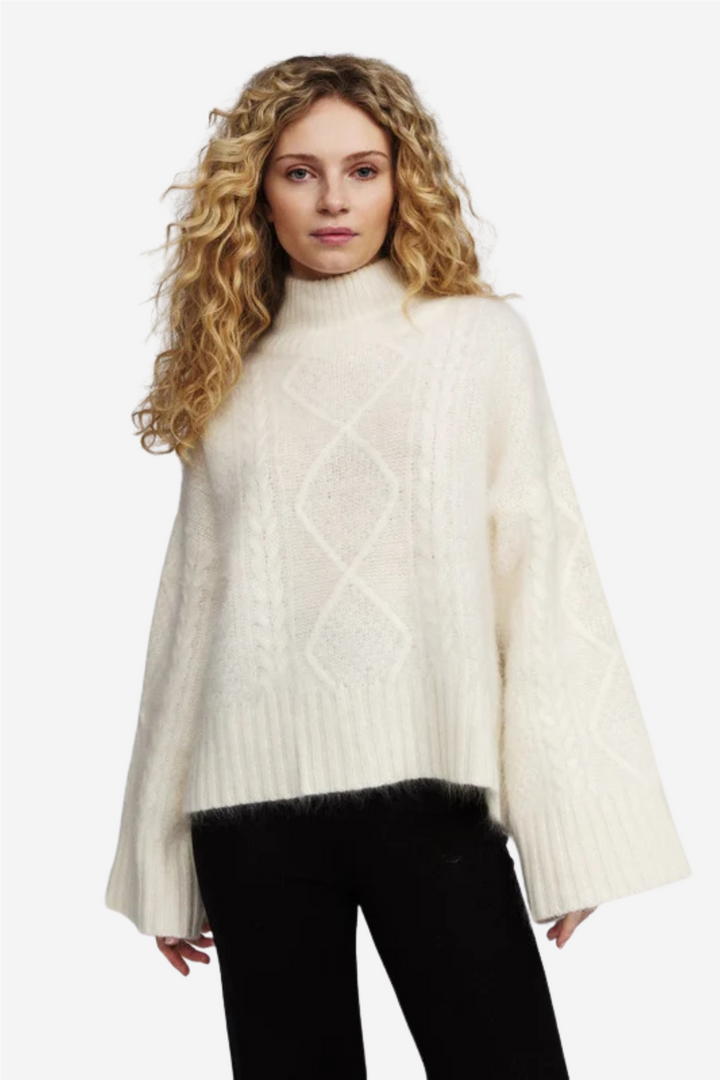 Peyton Brushed Sweater White