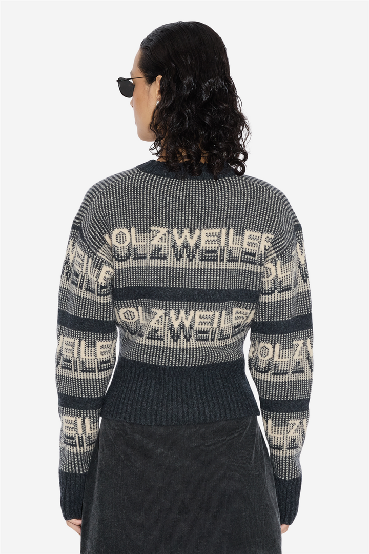Ski Cropped Crew Dark Grey