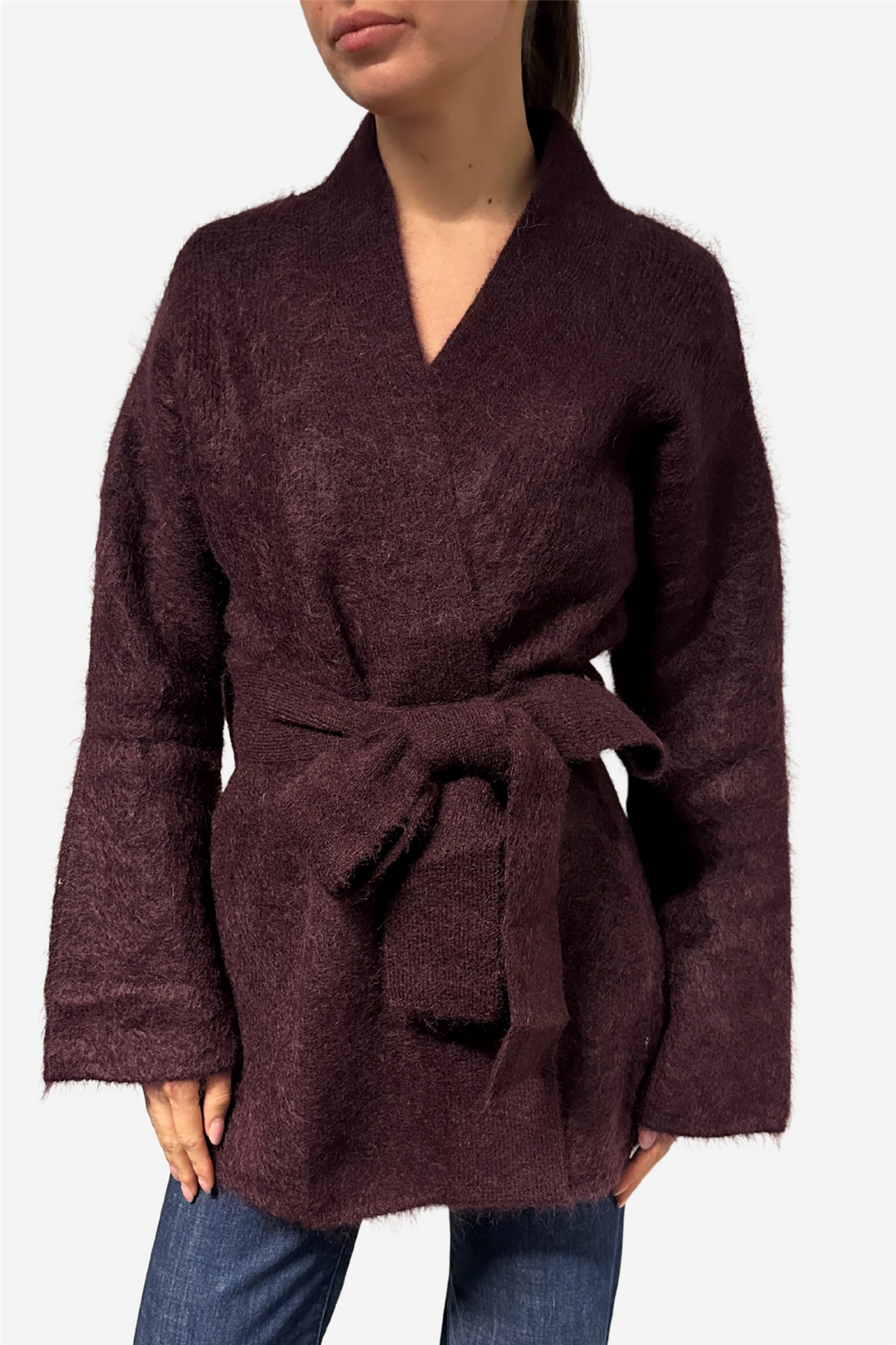 Vera Chunky Cardigan Red Wine