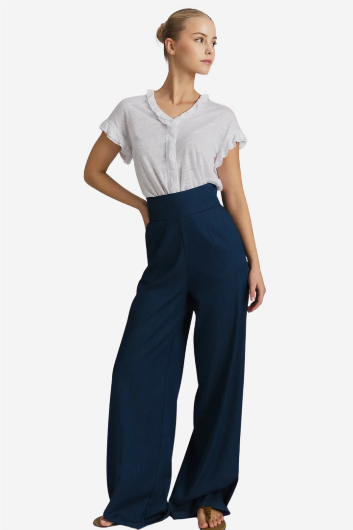 Felica Tencel Pants Dark Blue