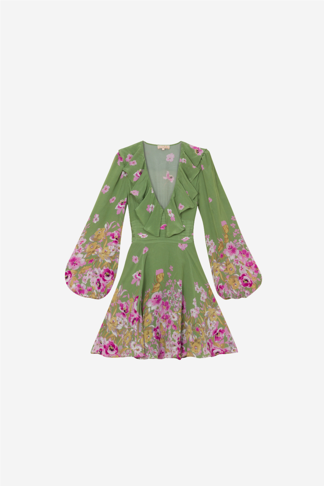 Crepe Shirt Dress Green Field