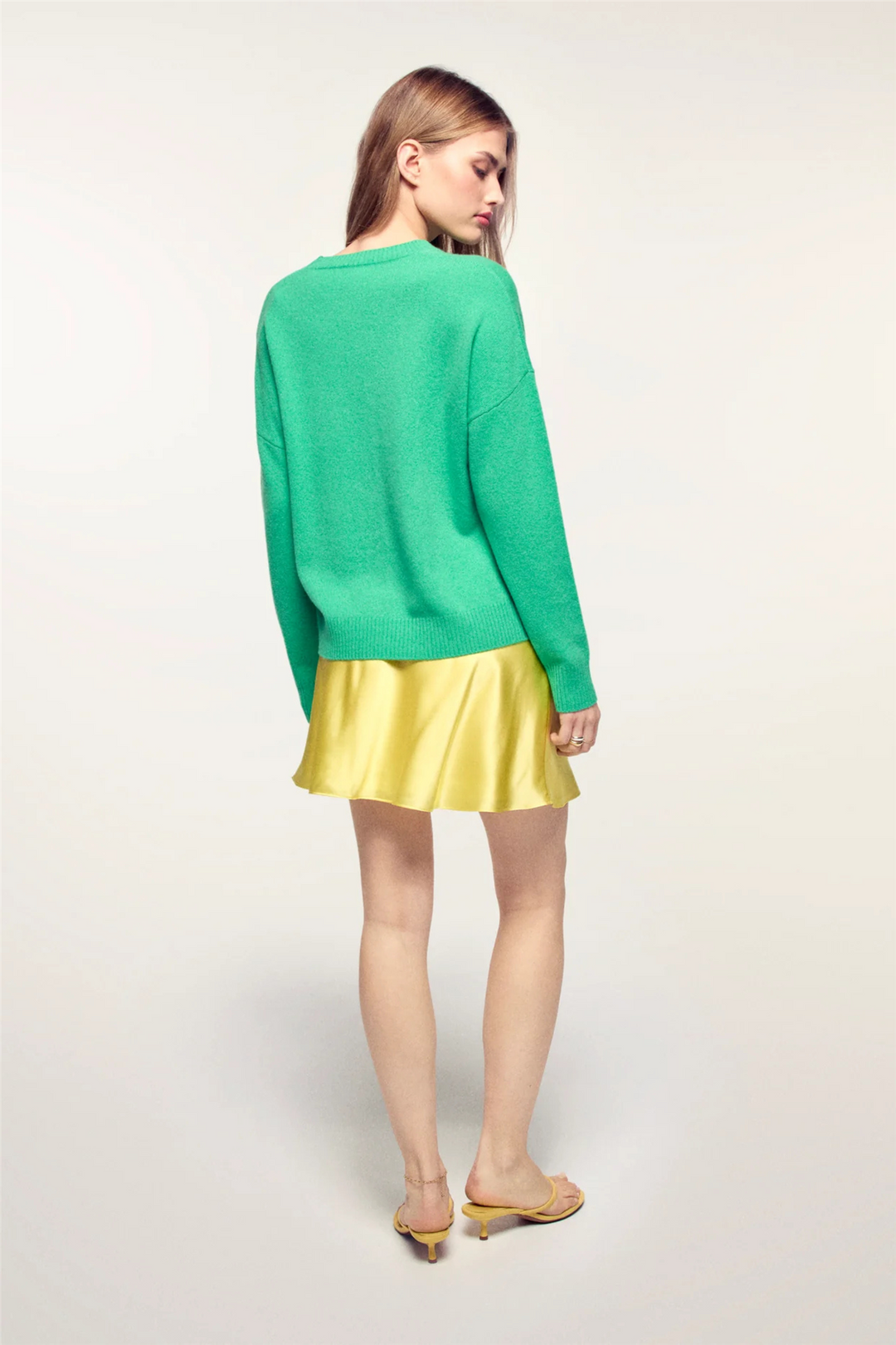 Future Intarsia Crewneck Garden Party Green