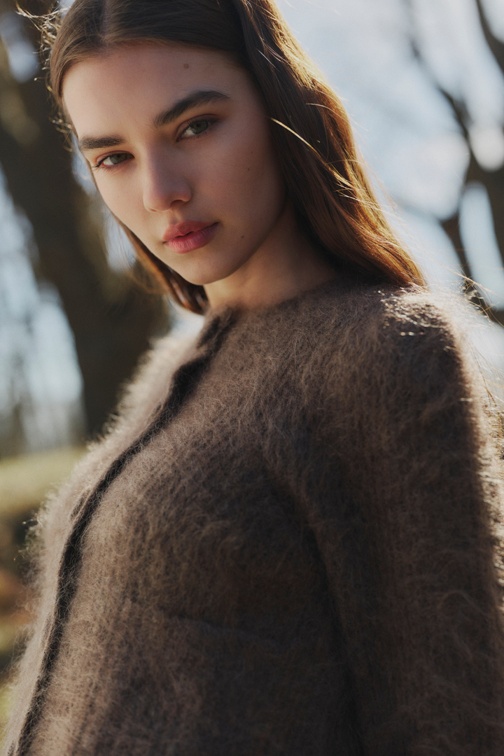 Maria Chunky Cardigan Brown