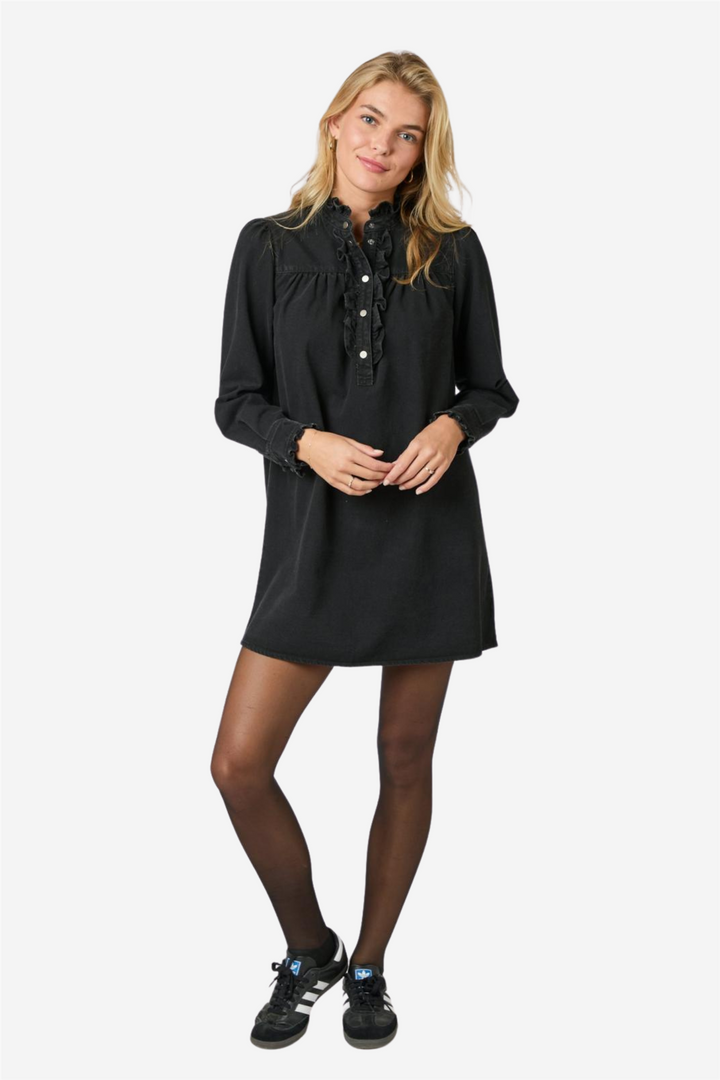Ava Denim Dress Black