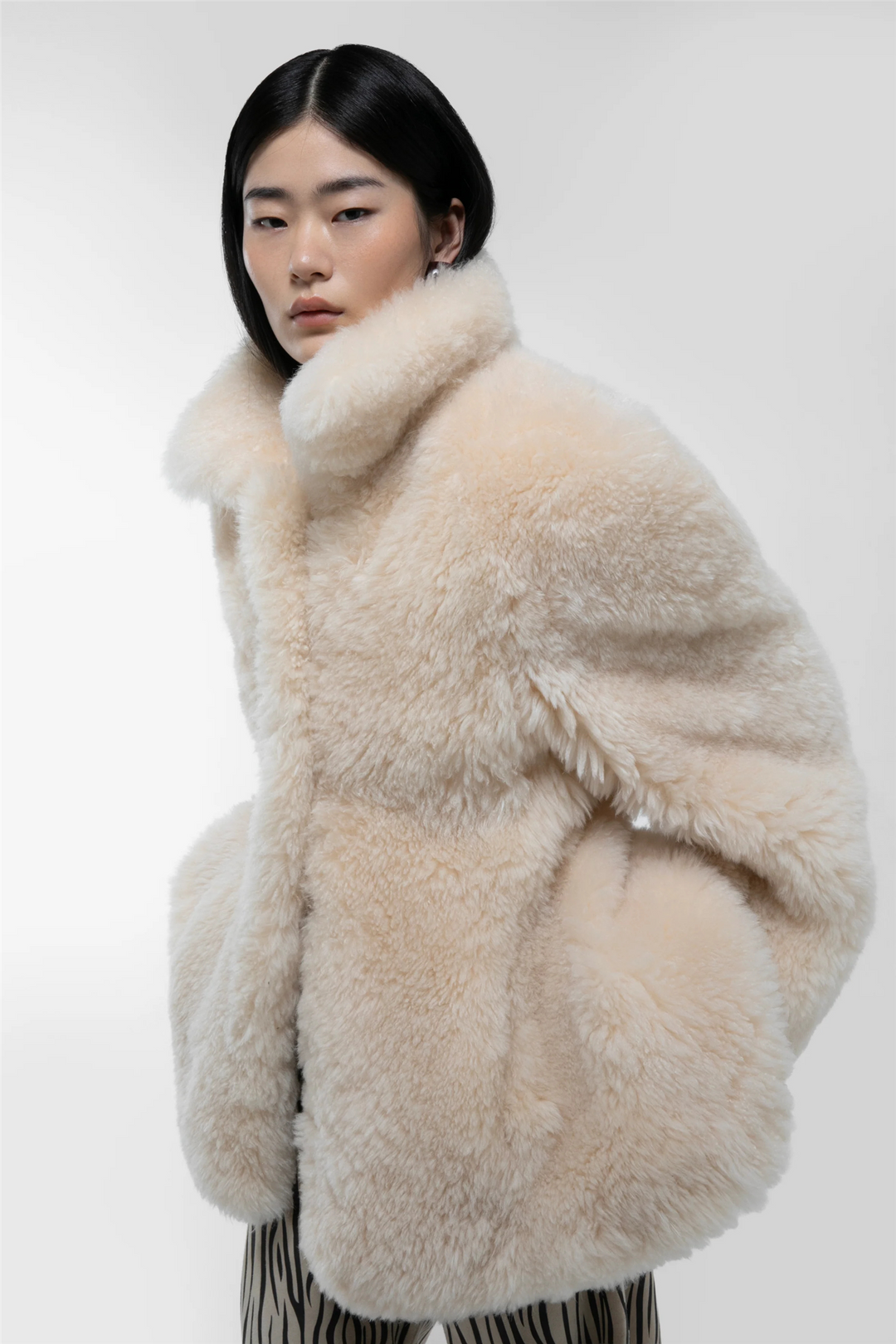 Maeve Shearling Jacket Butter Cream