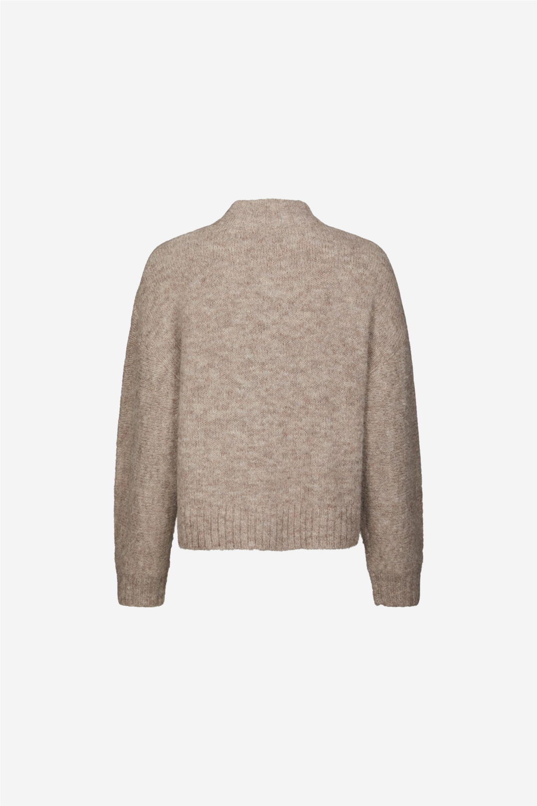 Taura Fluffy Knit Cardigan Beige Melange