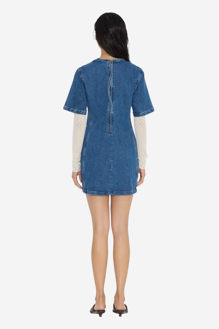 Short Denim Dress Blue