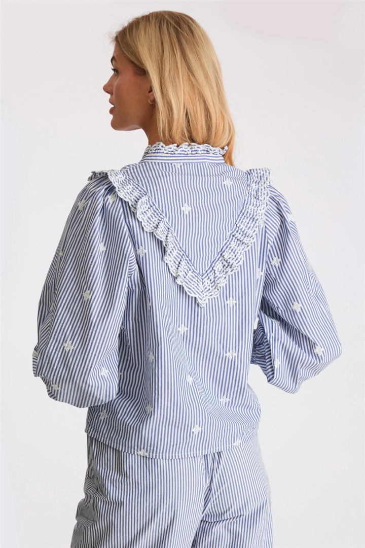 Degas Stripe Bloouse Blue