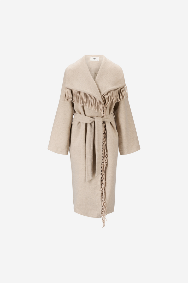 Fringe jacket beige