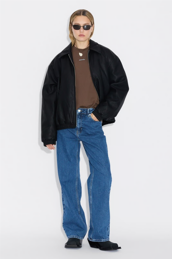 W Wide Jeans Mid Blue