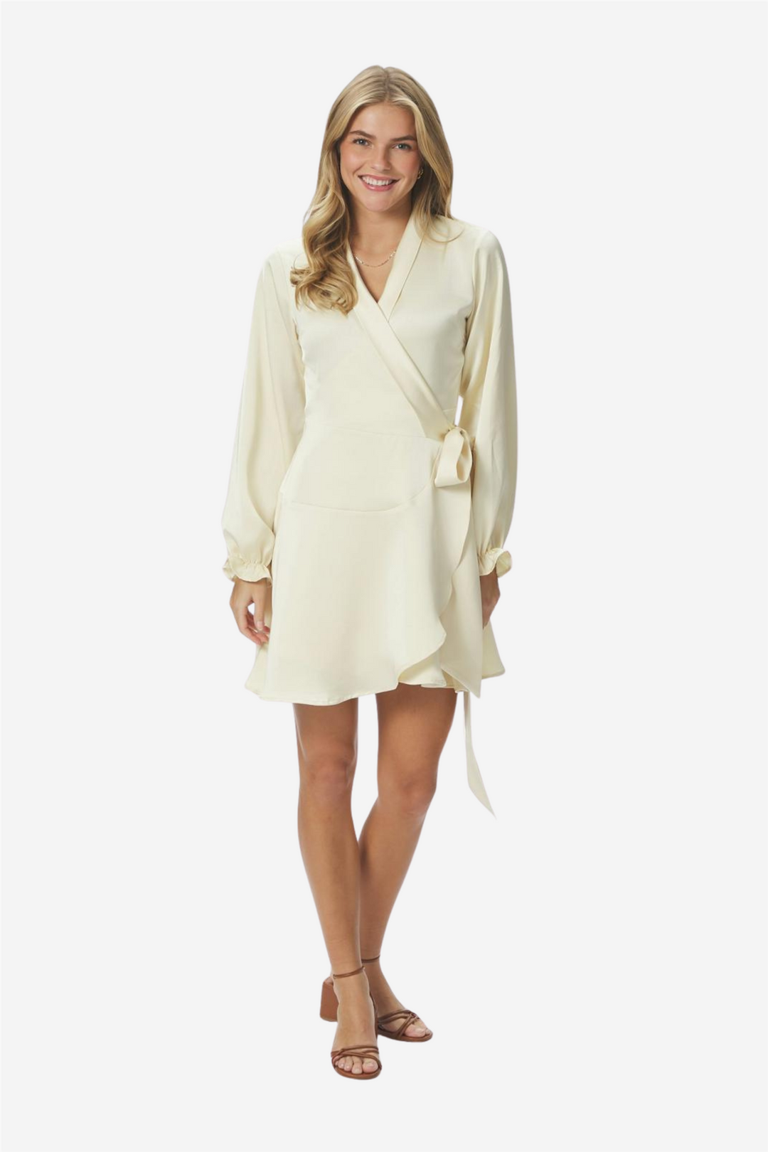 Colbie Heavy Sateen Dress Light Yellow