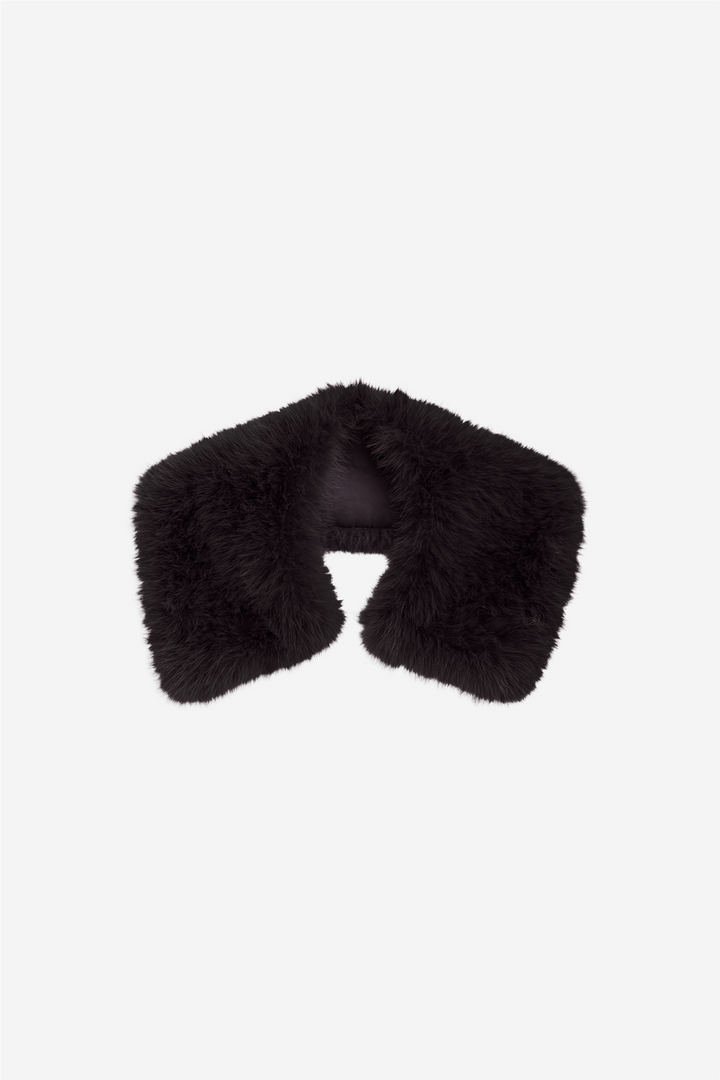 Dina Fake Fur Collar Brown