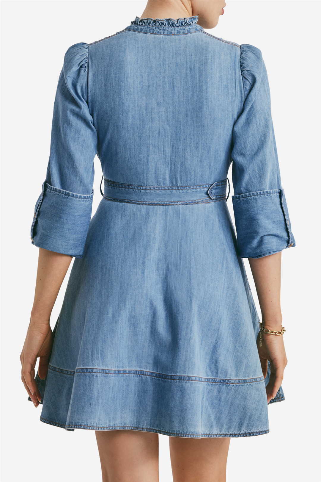 Denim Mini Dress Light Blue