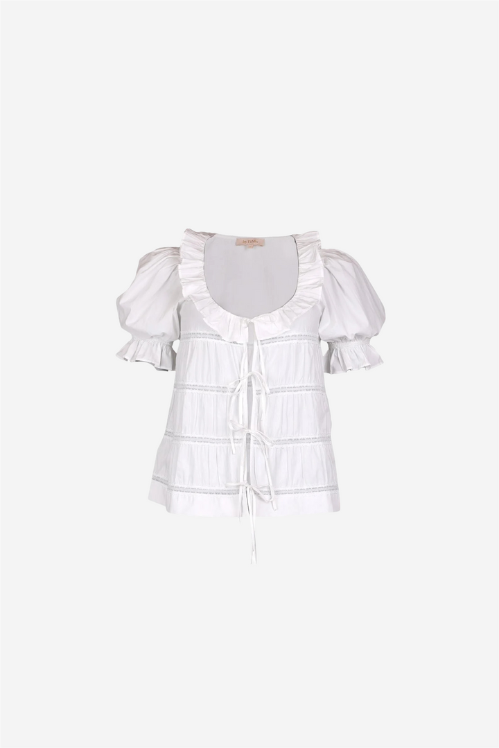 Poplin Bow Blouse White
