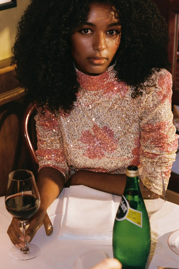 Sequins Rouching Dress Serenade