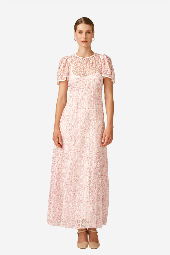 Lace Maxi Dress Antique Brass