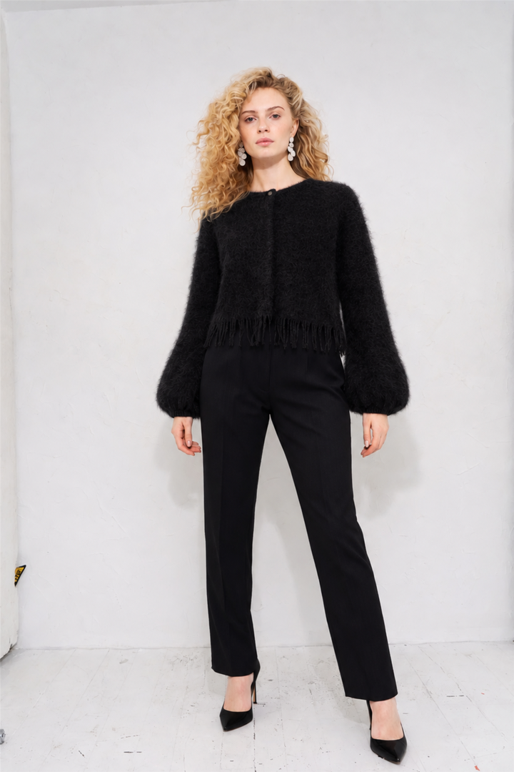 Anita Chunky Cardigan Black