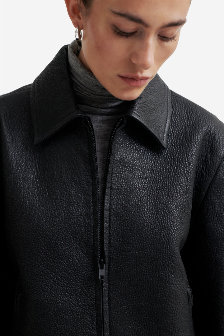 Orleans Leather Jacket Black