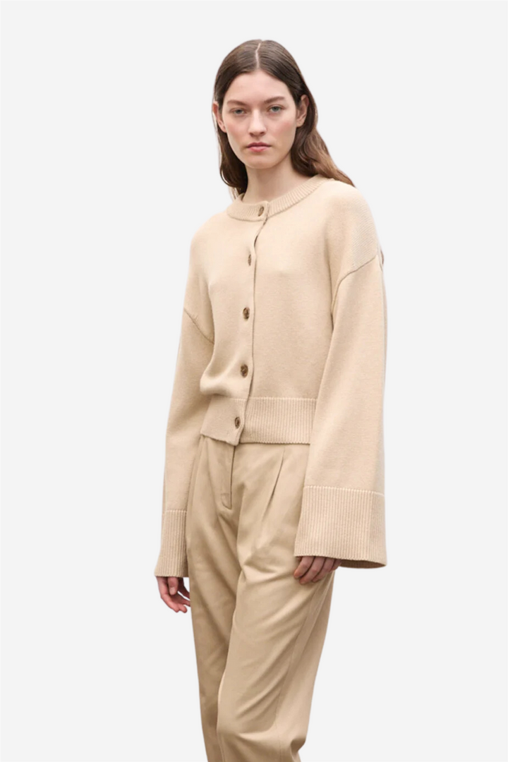Wide Sleeve Cardigan Soft Sand