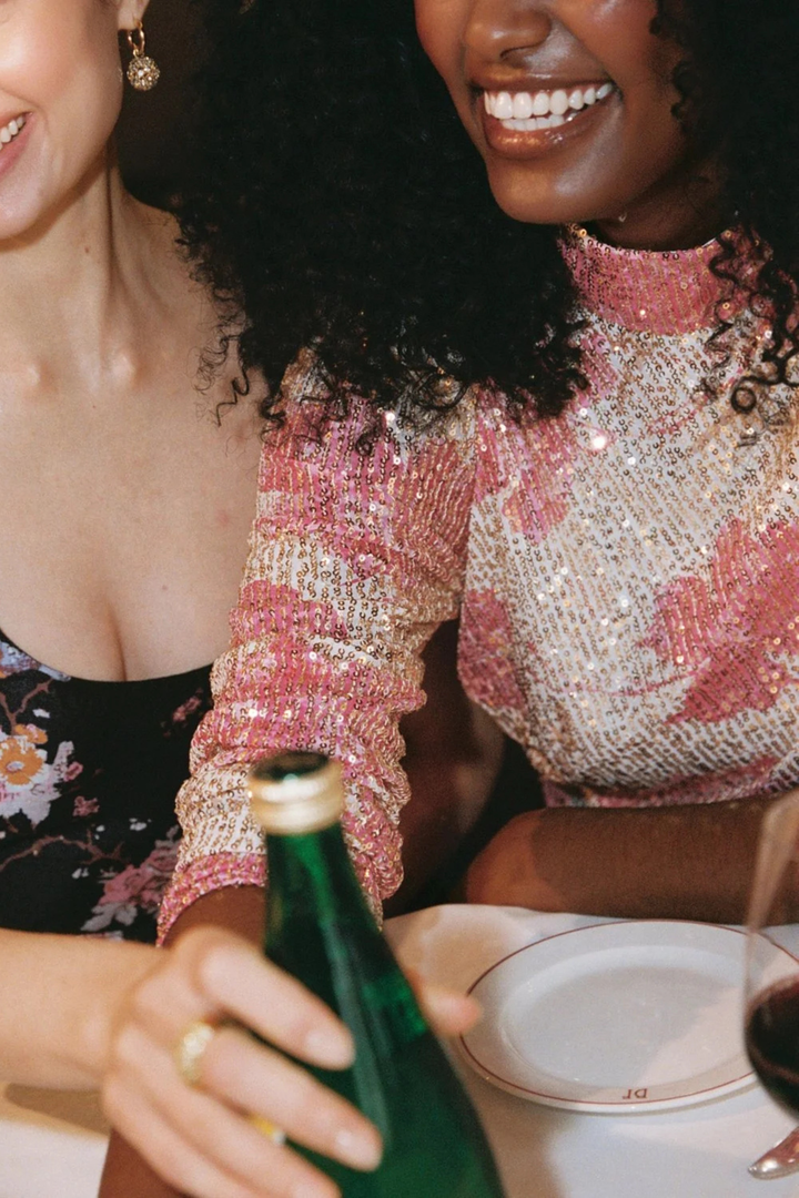 Sequins Rouching Dress Serenade