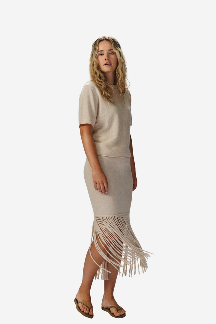 Anette Cashmere Tee Fog