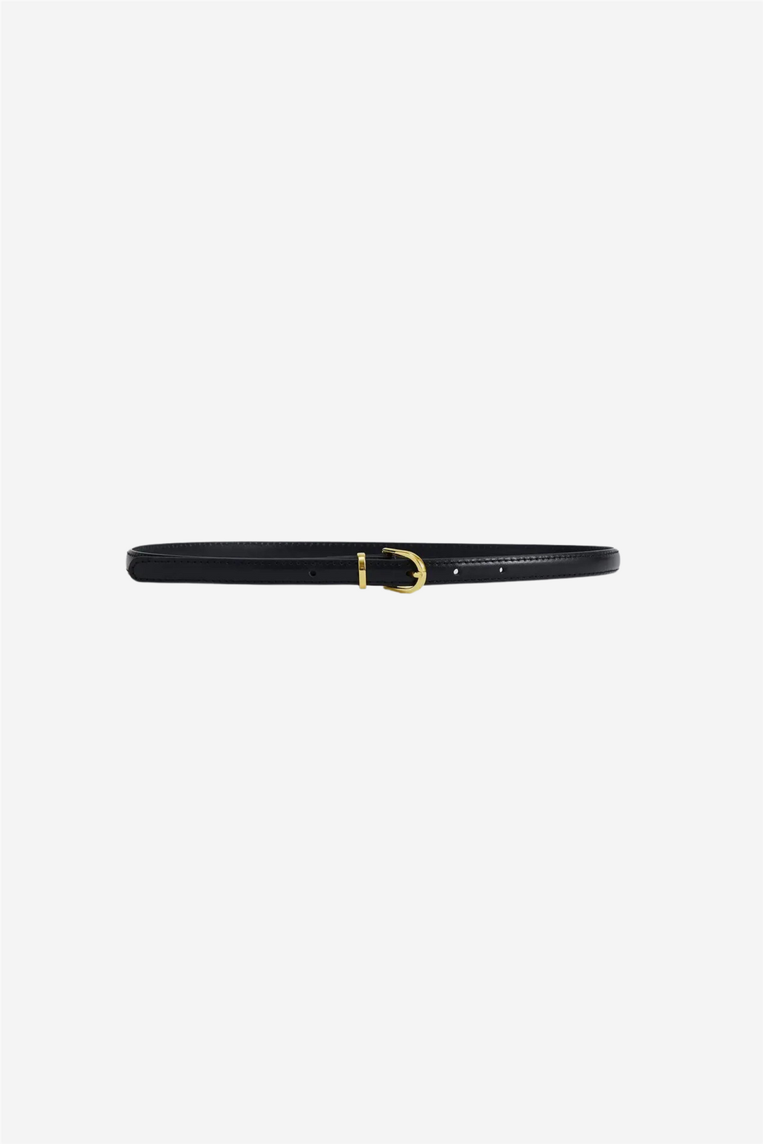 Blair Thin Leather Belt Black