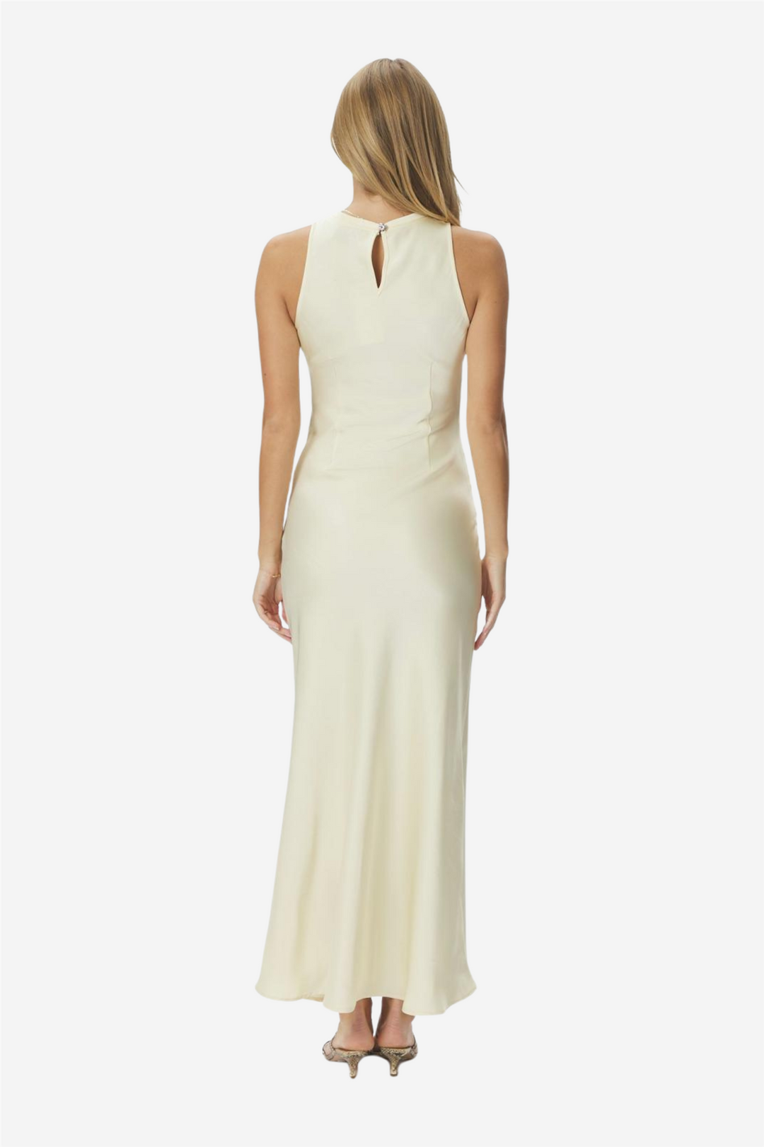 Celine Heavy Sateen Dress Light Yellow