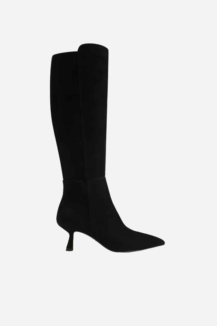 Taylin Knee High Boot Black Suede