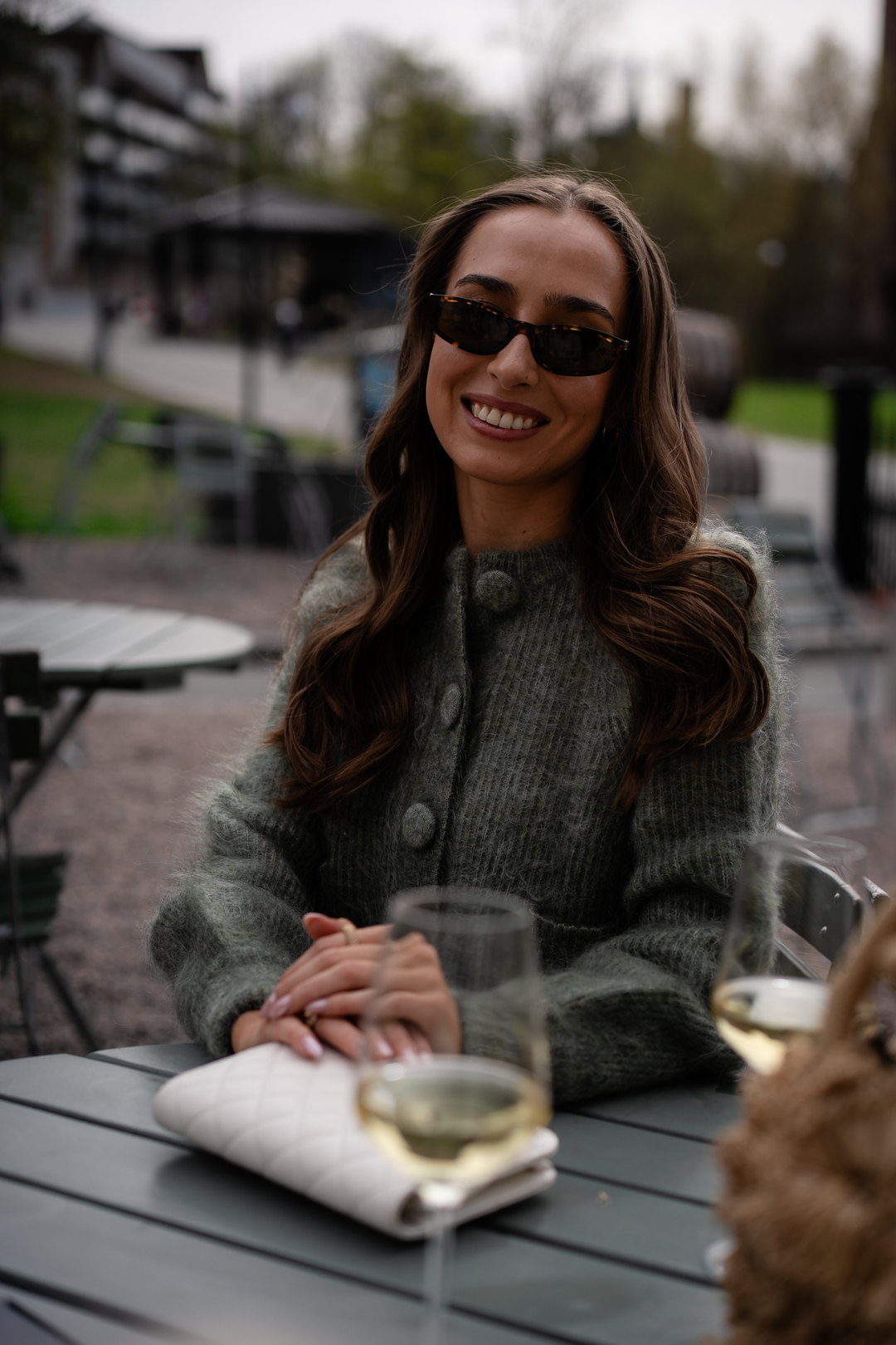 Maria Chunky Cardigan Sage Green