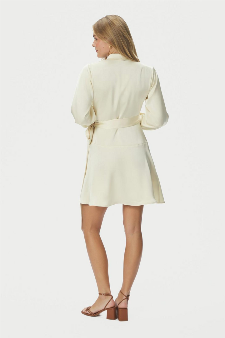 Colbie Heavy Sateen Dress Light Yellow