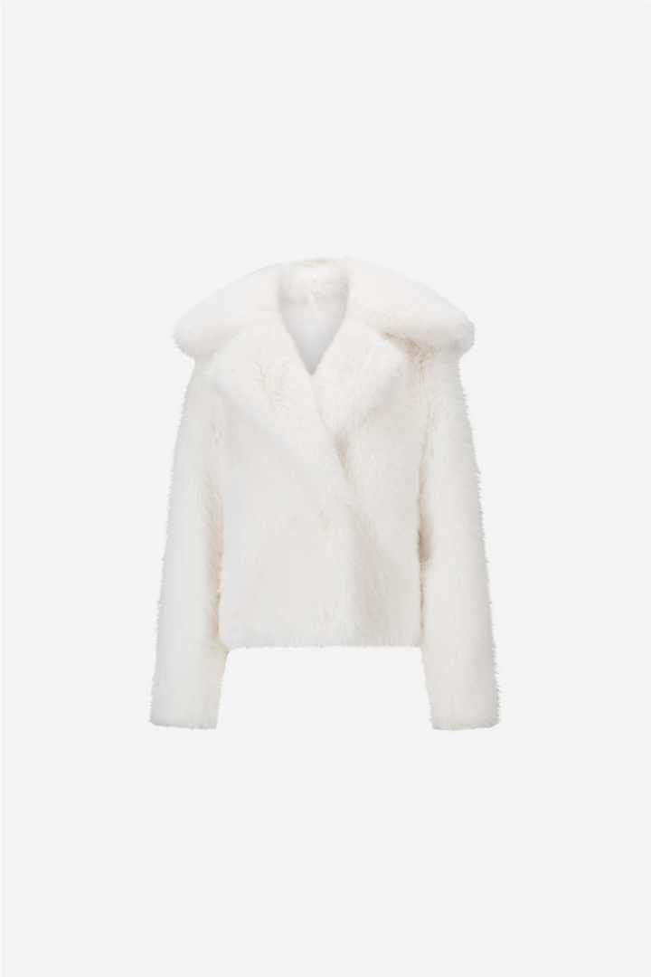 Sofia Fake Fur Jacket White