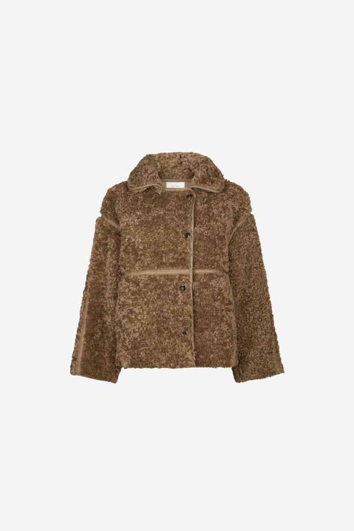 Castor Faux Fur Jacket Taupe