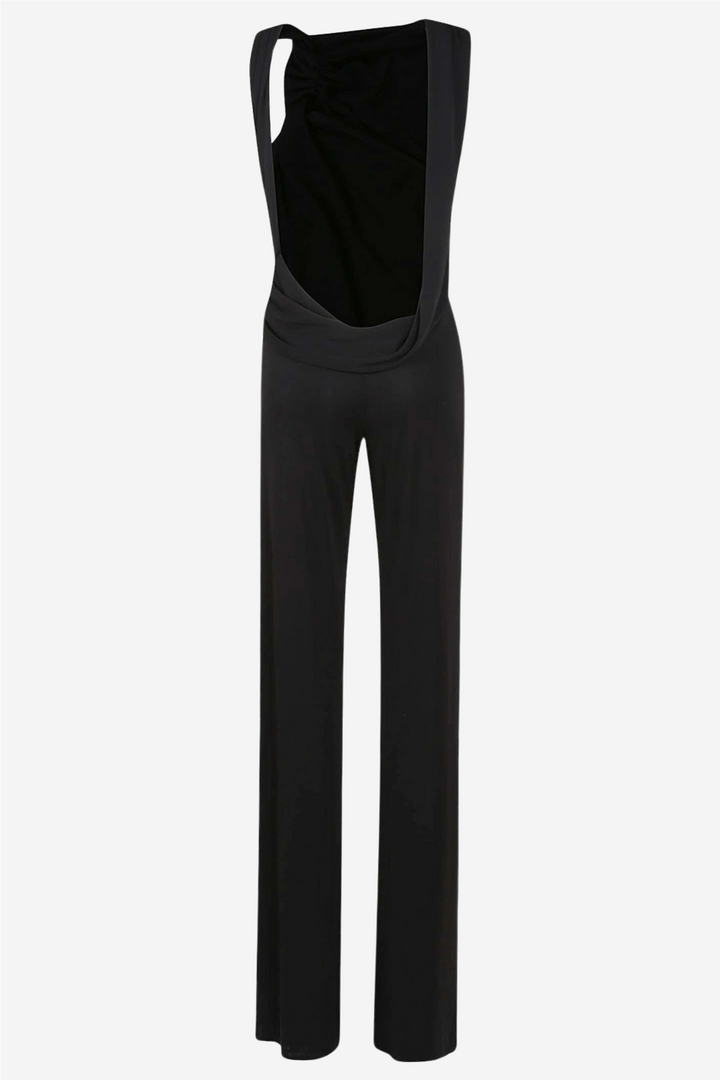 Venere Draped Jumpsuit Black