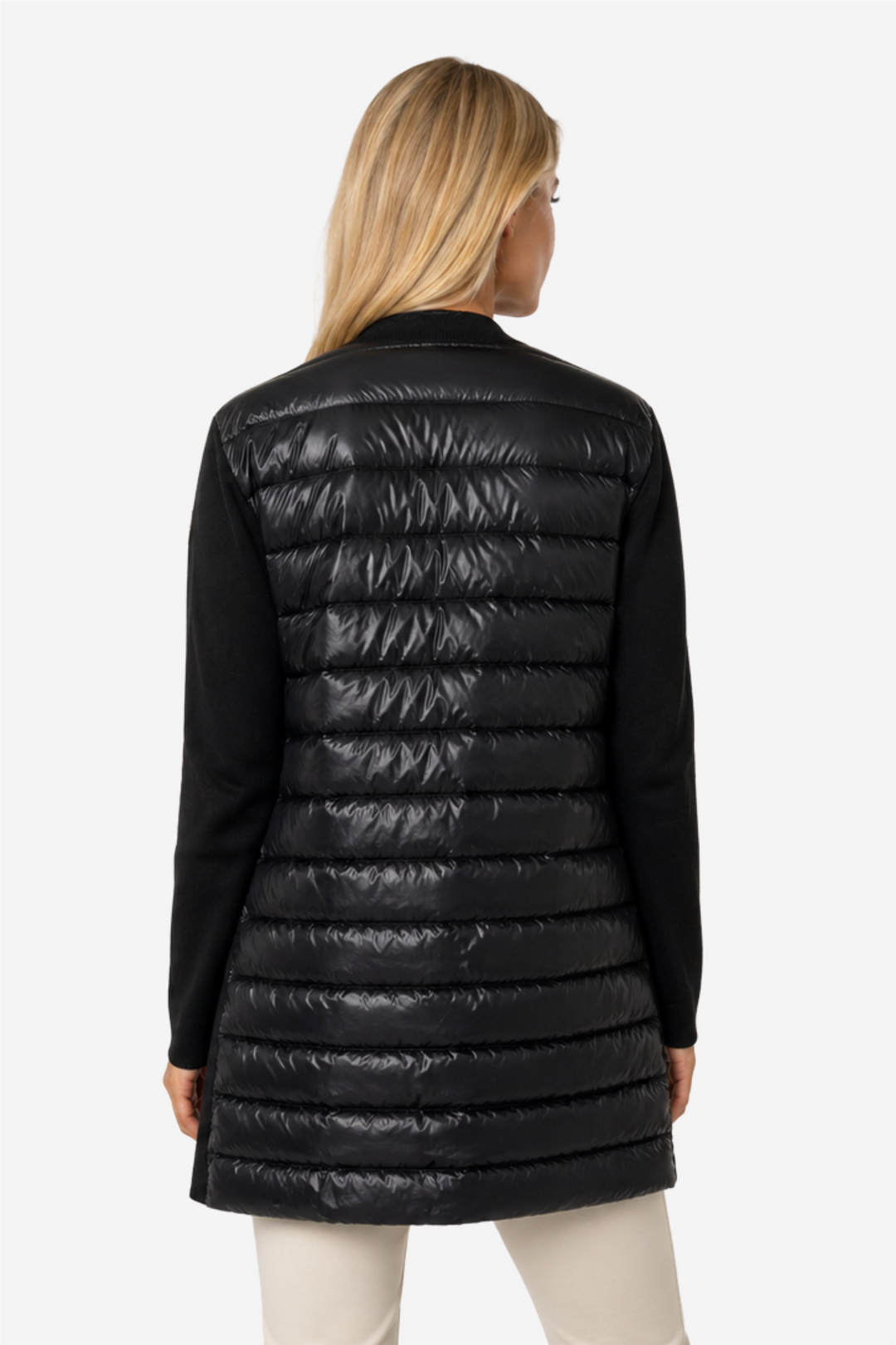 CARDIGAN TRICOT DOWN JACKET BLACK