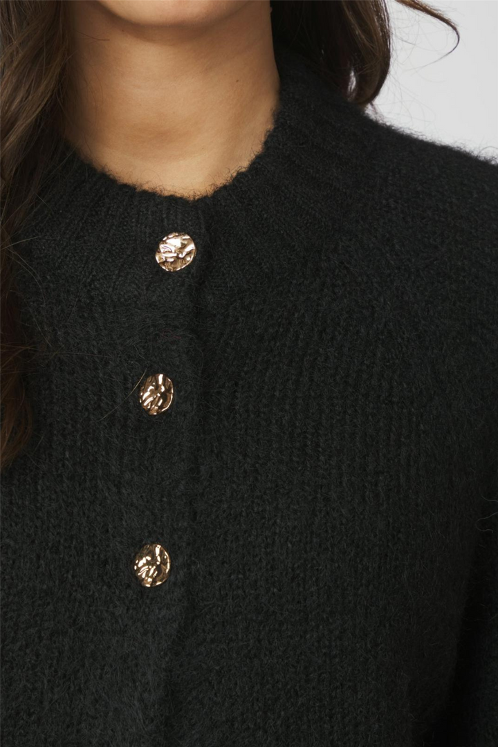 Benuta Fluffy Knit Cardigan Black