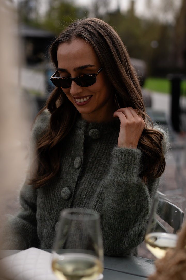 Maria Chunky Cardigan Sage Green
