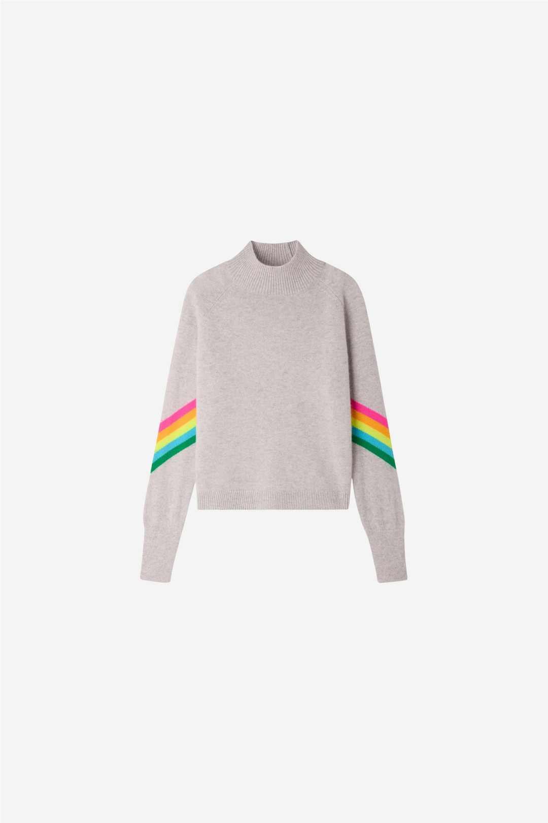 Striped Mock-Neck Sweater